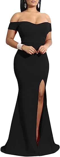 black dress split