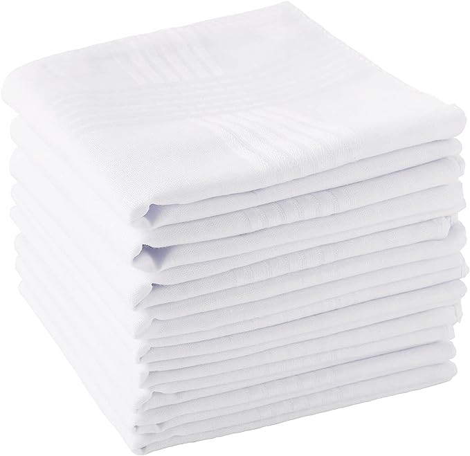 cotton white handkerchief